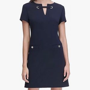 Tommy Hilfiger Navy Blue Short Sleeve Dress
